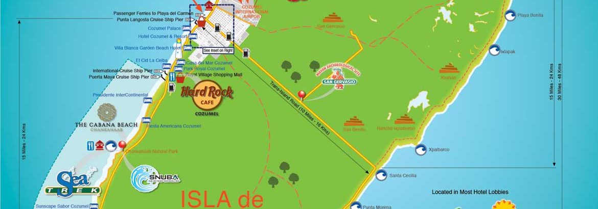Map of Isla Cozumel - Cozumel Visitors Guide